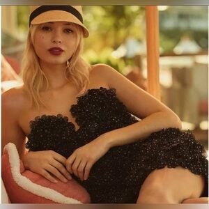 NWT $248 Anthropologie 3D Floral Polka Dot Mini Dress size 6